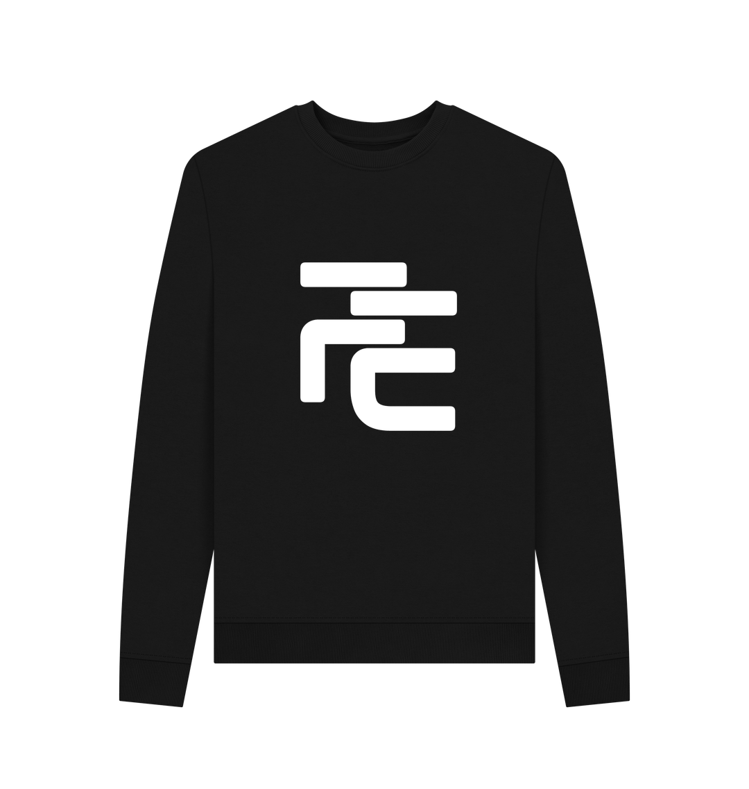 Black Recycled Printed Sweater