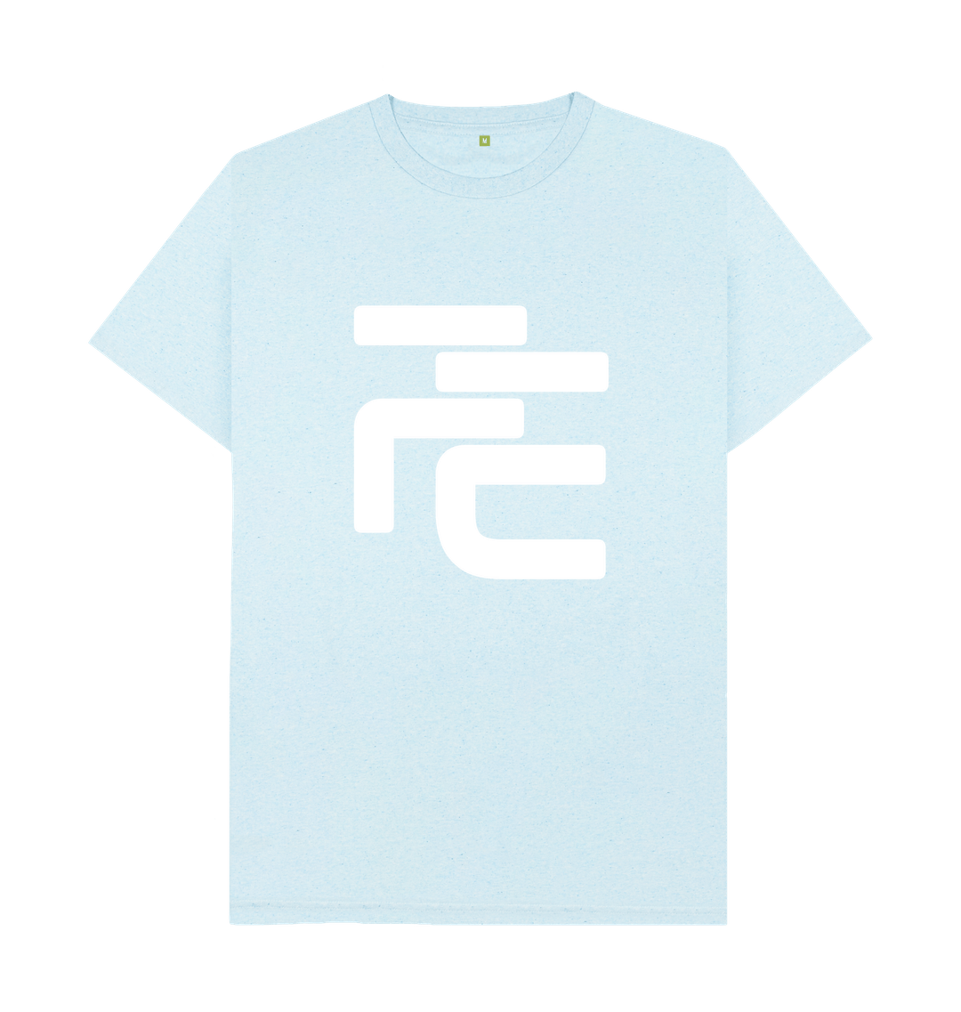 Light Blue Recycled Printed T-Shirt