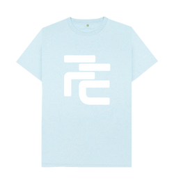 Image of Light Blue Recycled Printed T-Shirt