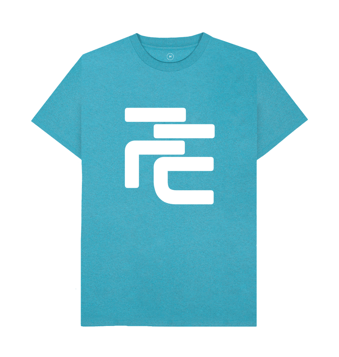 Ocean Blue Recycled Printed T-Shirt
