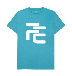 Image of Ocean Blue Recycled Printed T-Shirt